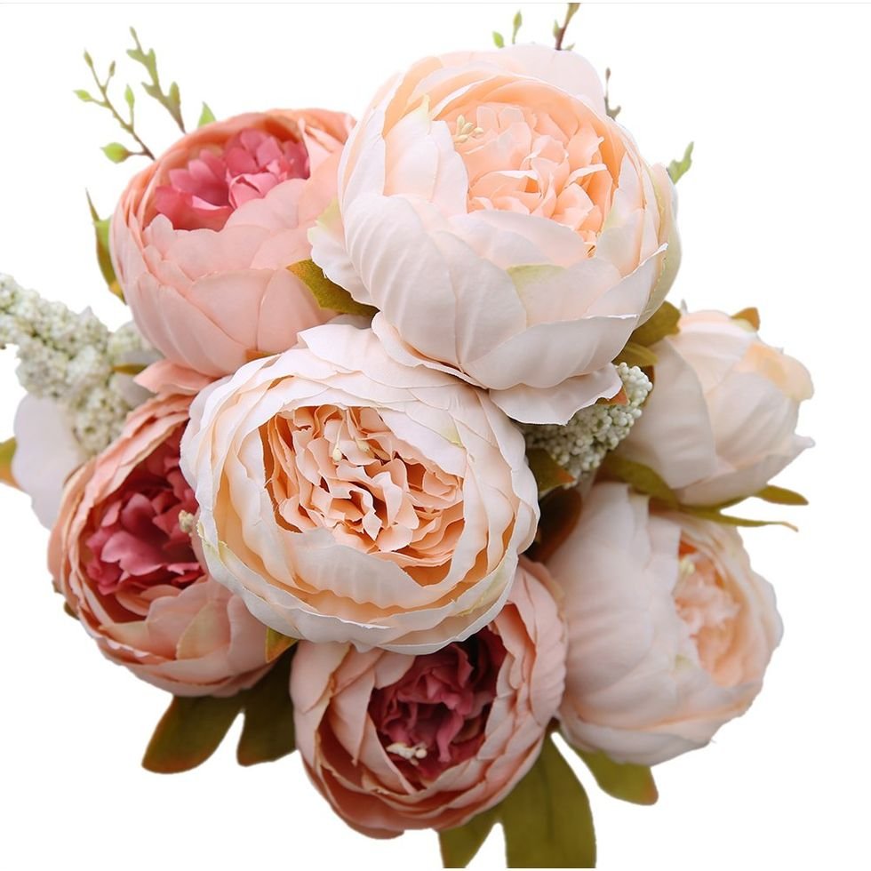 Vintage-Inspired Silk Peony Bouquet